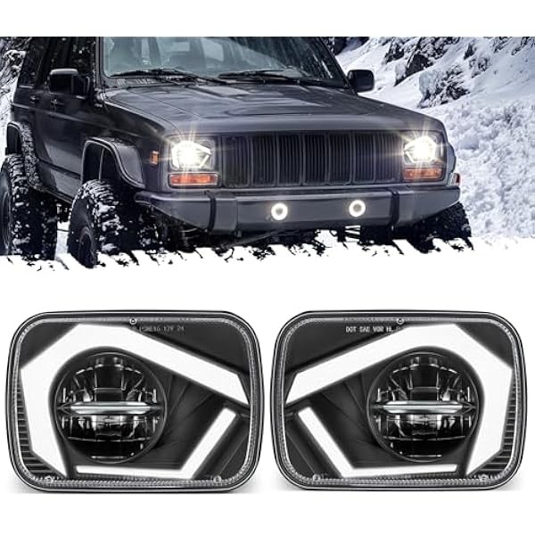 Partsam 2025 H6054 LED Headlights 7x6 5x7 Headlamp Hi/Low Sealed