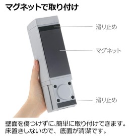 Richell 110036 Hover Magnetic Dispenser, 500 White, 1 Piece, Easy to Press, One-Handed, Magnet, Getting Out Underneath, Bath, Float, Storage, Refill, Plastic, Size: 2.6 x 3.1 x 8.7 inches (22 cm),