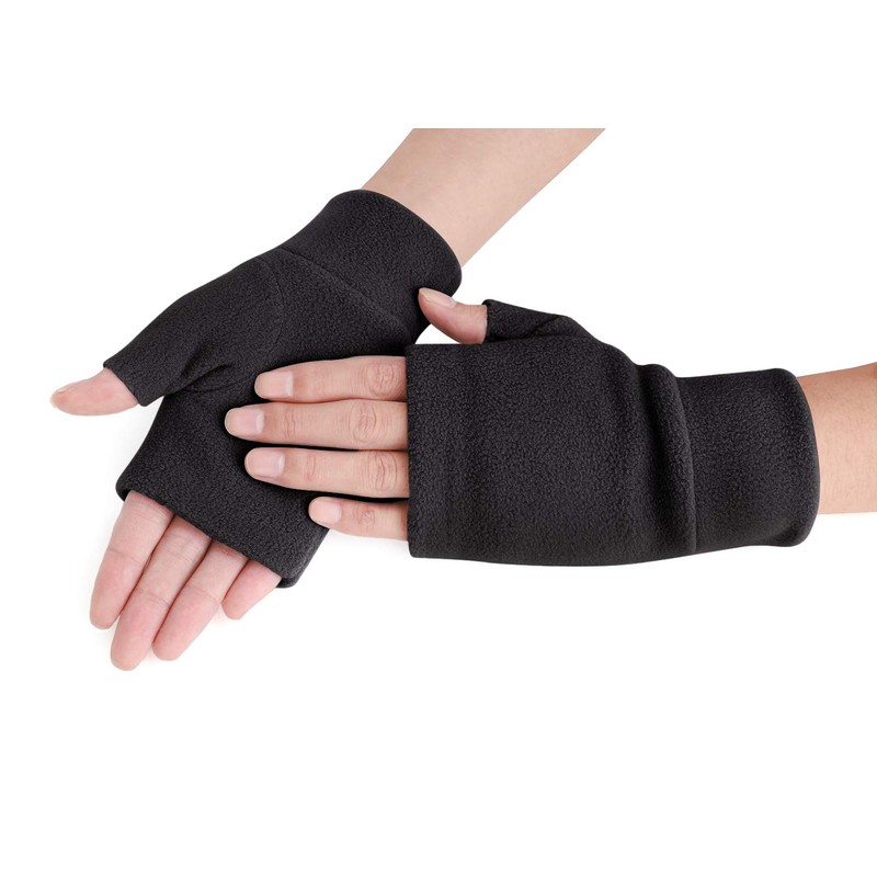 Afindern Fingerless Gloves, Indoor Work Gloves, Smartphone Compatible, Solid, S/L,