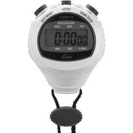 LINKSY LS001SA 1/100 Second Stopwatch, Split, Dial-Time, With Clock Function (Alarm Calendar), Silver