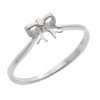 Silverly Women's 925 Sterling Silver Thin Small Bow Ribbon Wire