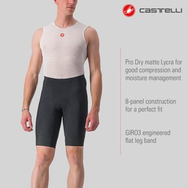 Castelli Men’s Entrata 2 Short for Road and Gravel Biking I Cycling - Black - XX-Large