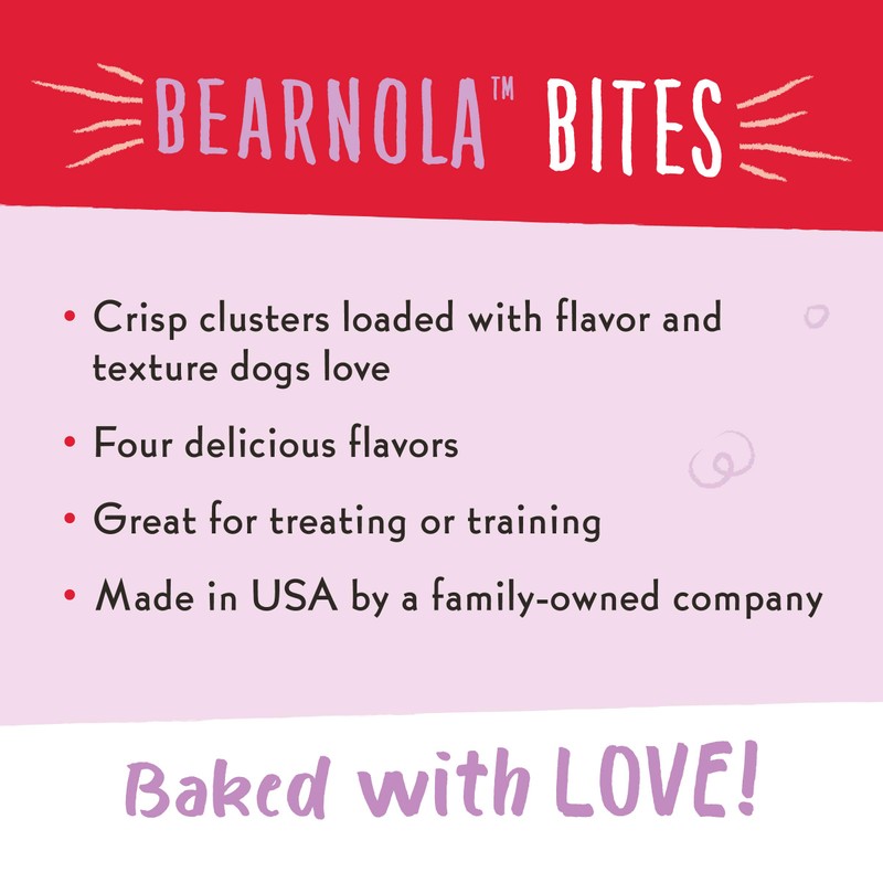 Charlee Bear Bearnola Bites Dog Treats, Cranberry Cobbler Flavor, 8oz