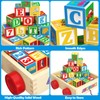 Atoylink ABC Wooden Building Blocks for Toddlers 1-3, 30 Pcs