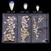 100pcs Drop Shape 3d Nail Design Flatback Ab Rhinestones for
