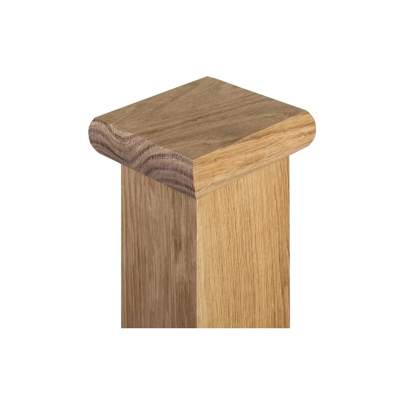 Blueprint Joinery Cambridge Oak Flat Newel Cap 102x102x27mm, Full Stair