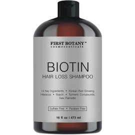 First Botany First Botany Cosmeceuticals, Hair Regrowth and Anti Hair Loss Shampoo 16 fl oz, with DHT blockers- Daily Hydrating, Detoxifying, Volumizing Shampoo For Men and Women