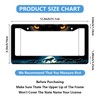 Wolf License Plate Frame Wolf Pack Moon Ferocious Animal License