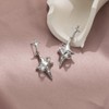 ZRU Sterling Silver Drop Earrings for Women, Star Celestial Rotate