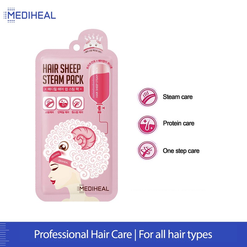 MEDIHEAL(Genuine Product) Hair Sheep Steam Pack, Treatment, 1.4 oz (40