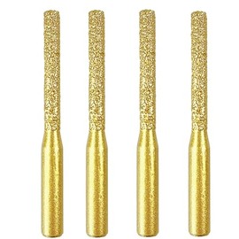 FANGHUIER Mortar Rake Drill Bit， Router Bits For Drill， Cnc Router Shank For Stone Diamond Mortar Rake Drill Bits, 6.35mm x 5mm x 65mm, Golden, 4-Pack