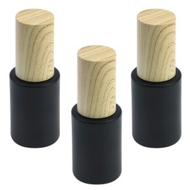 Tighall 3 Pack 30ml Black Glass Pump Bottle 1oz Empty Refillable Container Dispenser Storage Vial Travel Bottle Foundation Containers Cosmetic Pump Bottle for Cream Hair Oil Samples