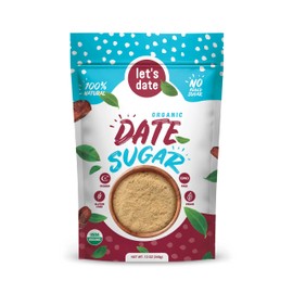 Let’s Date | Organic Date Sugar | Excellent Sugar Substitute | Baking Sugar Alternative | Good Source of Fiber | Vegan | Paleo | Gluten Free | Kosher | Non- GMO | Natural Sweetener (12oz (Pack of 1)