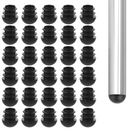30 PCS Chair Leg Caps Plastic Chair Leg Caps Rubber Chairs Legs Cap Chairs Bottom Floor Protectors Round Black Cap for Hardwood Floors Prevent Scratches No Noise, 5/8 Inch (16mm)