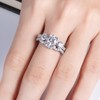 AimiIee Moissanite Wedding Rings Bridal Set 3.7CTTW D Color VVS1