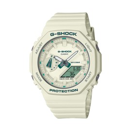 Casio G-Shock GMAS2100GA-7A S-Series Digital-Analogue Off White Strap Unisex Watch, Off White Dial, 46.2 × 42.9 × 11.2 mm Size