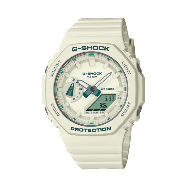 Casio G-Shock GMAS2100GA-7A S-Series Digital-Analogue Off White Strap Unisex Watch,