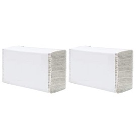 (300 Sheets) - White 1 Ply 34 GSM Z Fold Tissue Paper Hand Towels Soft Absorbent Hygienic 21 cm x 20 cm Disposable Multi-Fold Paper Towel Dispensers Kitchen, Bathroom, Events, Office