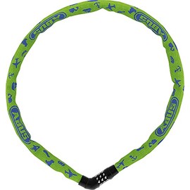 ABUS Steel-O-Chain 4804C Symbols - Combination Lock for Children's Bikes - ABUS Security Level 3 - 75 cm - Yellow/Green