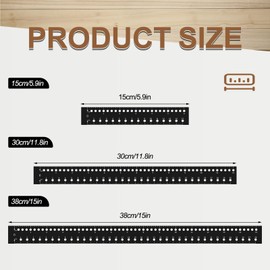 Konohan 3 Pack Mandala Ruler Tool with Holes Plastic Drawing Ruler Mandala Grid Layout Tool 6/12 / 15 Inch for Art Geometric Mandalas Painting DIY Craft Projects