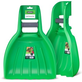 Leaf Collector, Leaf Scoops, Hand Rake for Leaf Picker Upper Gardening Hand Tools, Lawn Cleaning Garden Rake 1 Pair Leaf Scoop, Green Plastic Leaf Grabber, by Superio
