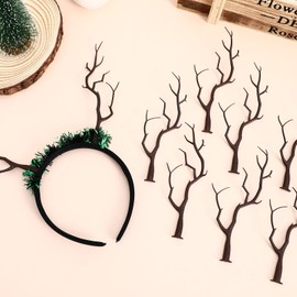 COHEALI Christmas Plastic Antlers Branch Snowman Hand Craft Xmas Reindeer Horn Decoration Christmas DIY Accessories Reindeer Antlers 10pcs