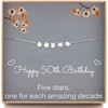 50th Birthday Gifts for Women, 925 Sterling Silver Dainty Five
