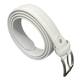 SoBo LEATHER Men's Trouser Belt, Classic Design, 1" Wide, Men's Belts 28" - 48" Waist (WHITE, XL)