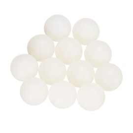 sourcing map 12pcs Nylon Bearing Balls 11mm Solid Plastic Balls, G1 Precision Bearing Ball Frosted Surface, White