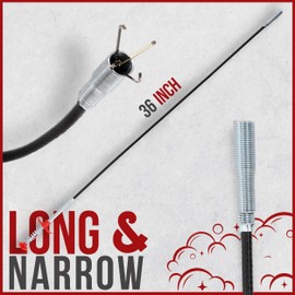 36" Snake Drain Clog Remover - Used as Hair Clog Remover for Sink, Shower, and Bathtub - Dryer Vent Cleaner, and as a Flexible Grabber Tool for Hard to Reach Places - By RAM-PRO