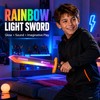 Rainbow Light-Up Space Sword Toy with Sound & Mist Effects
