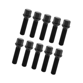 Hihaha M14x1.5mm Ball Seat Wheel Lug Bolt for Volkswagen 19mm Hex 50mm Shank Length Sturdy | Extended Bolts Black 10 Pcs Durable Material