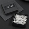UILZ Solid 925 Sterling Silver Necklace 4pcs Silver Necklace Set