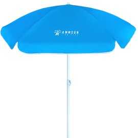 AMMSUN 5ft Seaside Beach Umbrella for Sand and Water Table - Kids Durable Umbrellas for children Beach Camping Garden Outdoor Play Shade