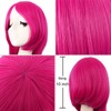 MapofBeauty Unique Long Women's Cosplay Straight Cosplay Wig (Hot Pink)