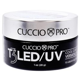 Cuccio Pro T3 LED/UV Cool Cure Versatility Gel - Self-Levelling - Incredibly Flexible - Strong Adhesion - High Shine Finish - Fast Application - Quick Cure - Blue Winter - 1 Oz Nail Gel