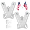 Double Flag Pole Bracket Holder, Flag Pole Holder for Outside