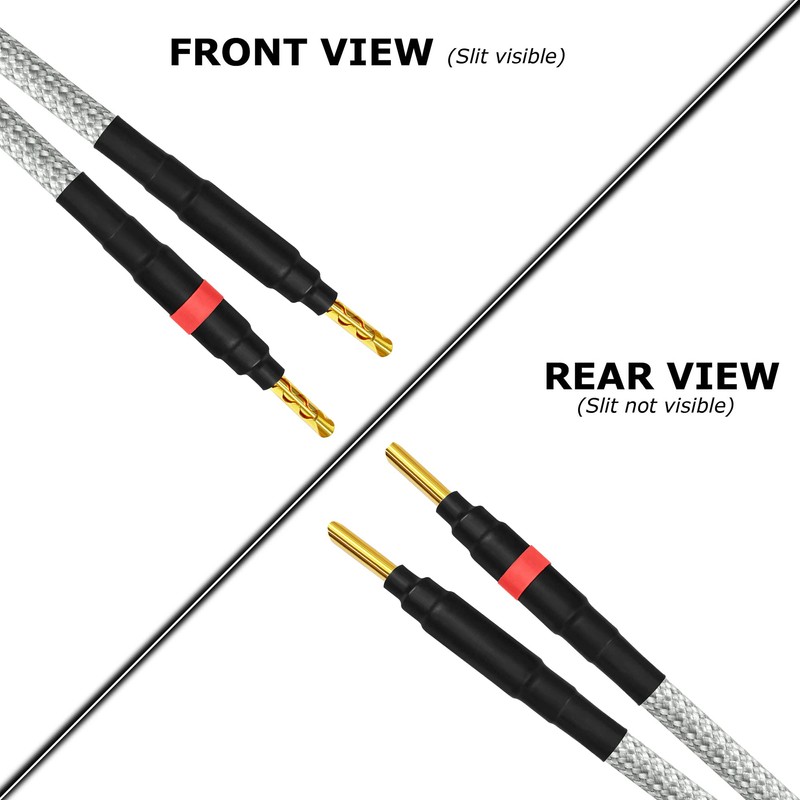2 Meter - Canare 4S11 - Braid (White + Steel)