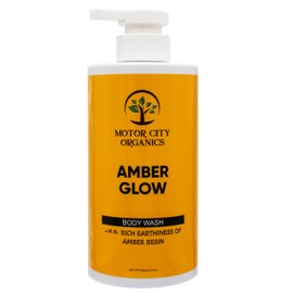 Motor City Organics Amber Glow Body Wash | Infused with Earthy Amber & Natural Extracts - 16.9 oz | Gentle Formula | Suitable for All Skin Types | Paraben-Free