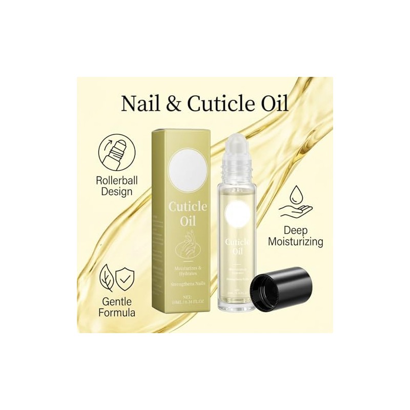 Aceite para Cutículas en Roll-on 10 ml, Líquido Hidratante para