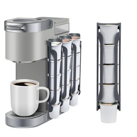 K Cup Holder for Keurig: Coffee Pod Holders for Counter Small Space - Kcup holders for Wall Mount (3, Gray)