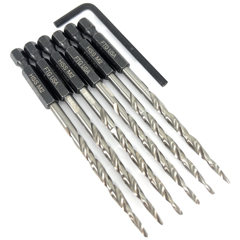 FTG USA Tapered Countersink Drill Bit Set 6 Pc #8