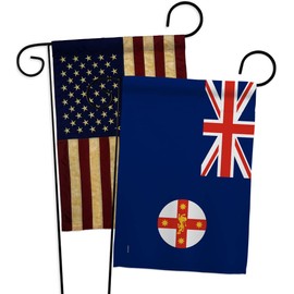 States of Australia New South Wales Garden Flags Pack Regional Territory Tony Couch Sydney Oceania Country Particular Area USA Vintage Applique Small Gift Yard House Banner Double-Sided 13 X 18.5