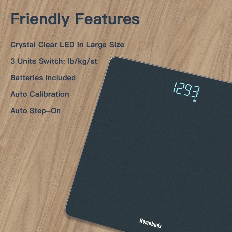 Homebuds Digital Bathroom Scale for Body Weight, Weighing Professional Since
