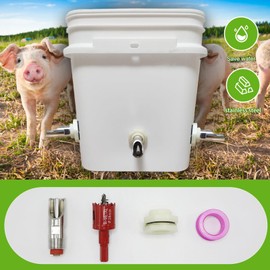 3 PCS Pig Nipple Waterer for Barrel Kit Automatic Pig Waterer System 1/2 inch Stainless Steel Pigs Drinker Feeder with Water Tank Connectors Hog Water Nipples for Sows Piglet (3pcs, one Size)