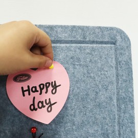 Feltor Felt Bulletin Board, 47"x23" Vision Board Contains 20 Push Pins (Random Color) Available as School Home Wall Acoustic Panel - Gray