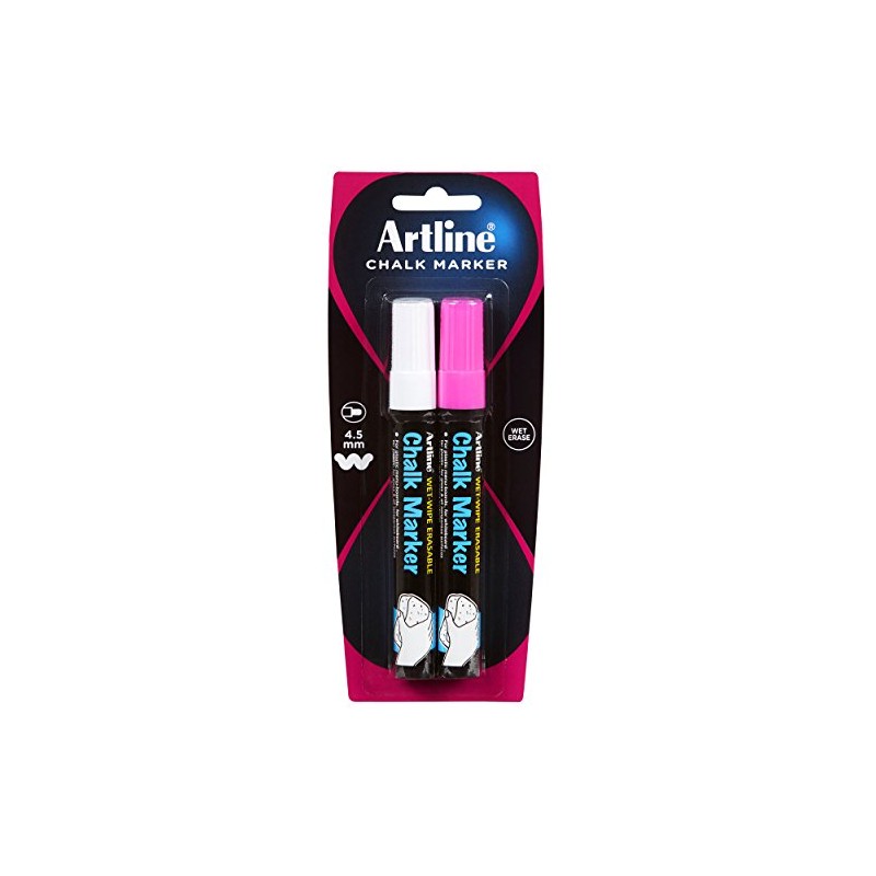 artline 183265, Chalk Marker, Hangsell, Bullet Nib, 2.0mm, Assorted, 2