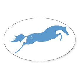 CafePress Jumping Horse Oval Sticker Oval Car Bumper Sticker