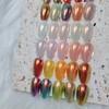 Sunset Beam Powder Handmade Nail Tip - Petit Round /