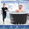 B&Y Oval Ice Bath Tub, Foldable Bathtub for Athletes, Portable